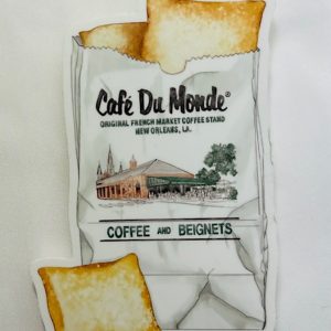Cafe du Monde Order of Beignets Permanent Vinyl Sticker