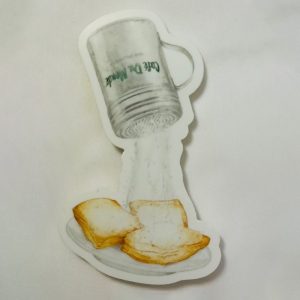 Cafe du Monde Powdered Sugar Permanent Vinyl Sticker