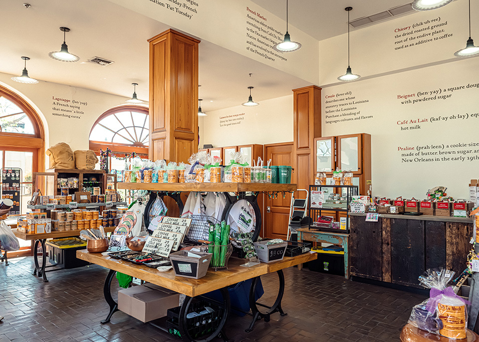 Inside of Cafe du Monde Logo Store in New Orleans