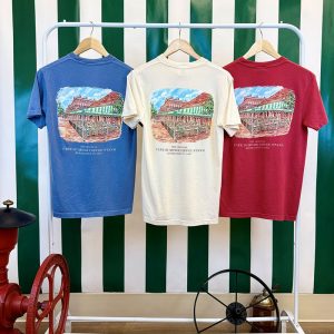 BLue, Ivory and Red Cafe du Monde Coffee Stand Shirts