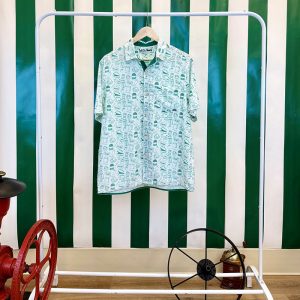Cafe du Monde Coffee Stand Festival Shirt on a hanger